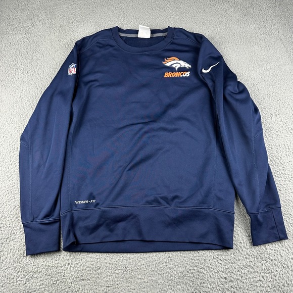 Nike Other - Nike Denver Broncos Sweatshirt Mens Medium Blue Logo Therma-Fit OnField